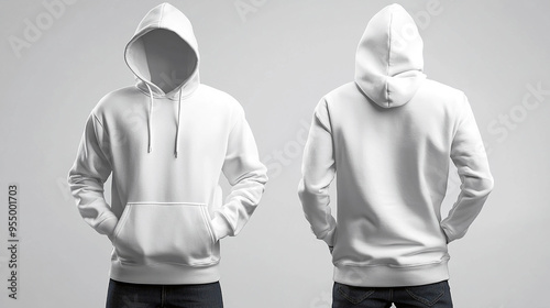 white hoodie jacker for mockup photo