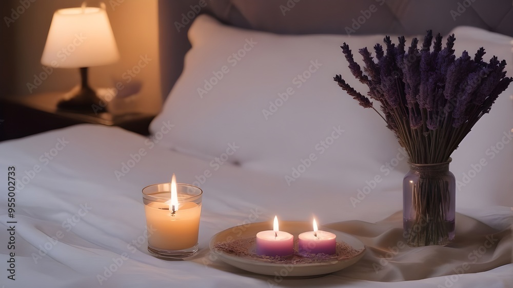 lavender on the bed lavender on the bed
