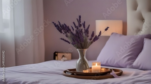 lavender on the bed