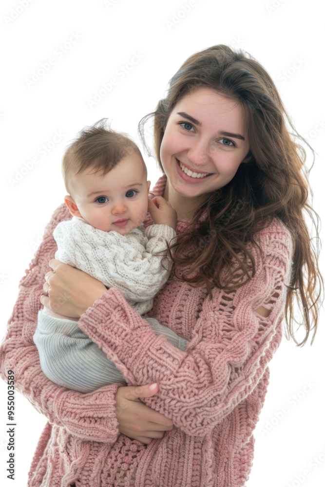 Mother and her newborn baby transparent background Mother and her newborn baby transparent background
