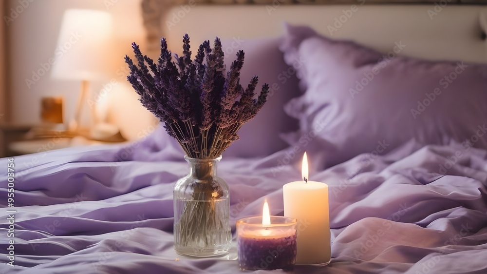 lavender on the bed lavender on the bed