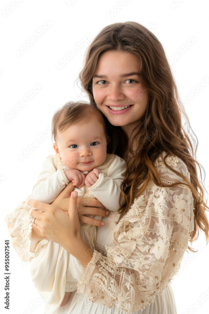 Mother and her newborn baby transparent background Mother and her newborn baby transparent background
