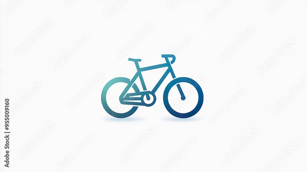 minimalist bicycle icon on white background minimalist bicycle icon on white background