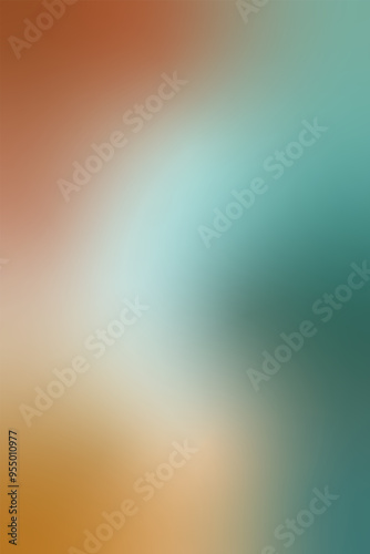 Captivating and dreamlike vertical background of orange and green. Ethereal, softly illuminated backdrop with mist and gradient effect. Escape from reality's stresses into an ethereal world of tranqui