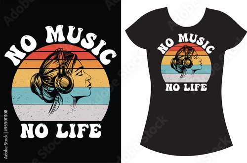 Music Retro Vintage t shirt design