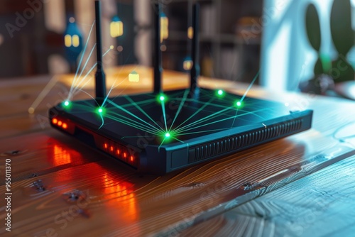 Obraz na płótnie Data Packet: Router as a Key Device for Electronic Data Transition and Network Performance