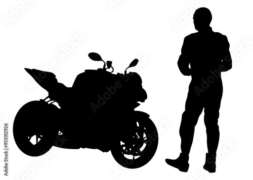 Old big bike on white background