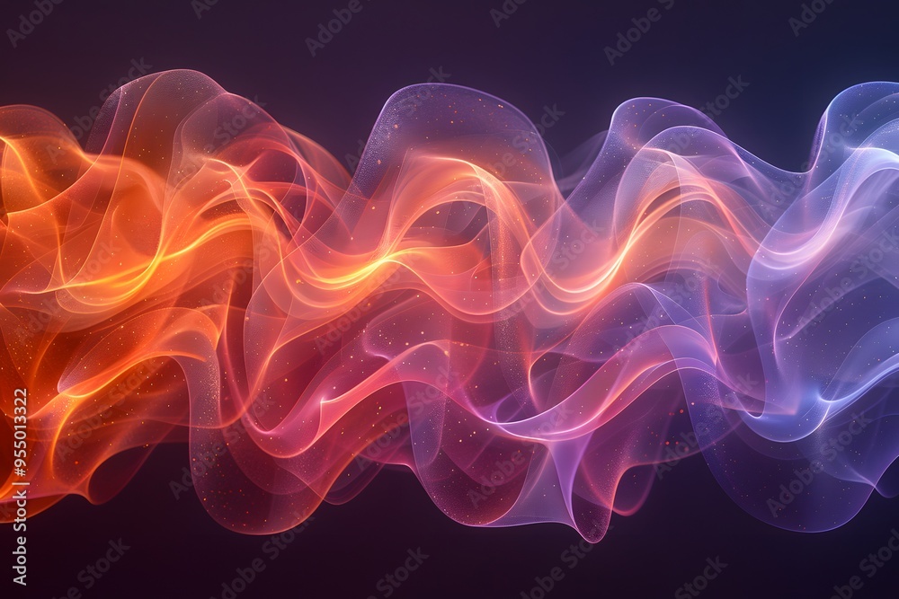 Abstract Colorful Wavy Lines with Light Effects Digital Art for Backgrounds and Tech Designs Abstract Colorful Wavy Lines with Light Effects Digital Art for Backgrounds and Tech Designs