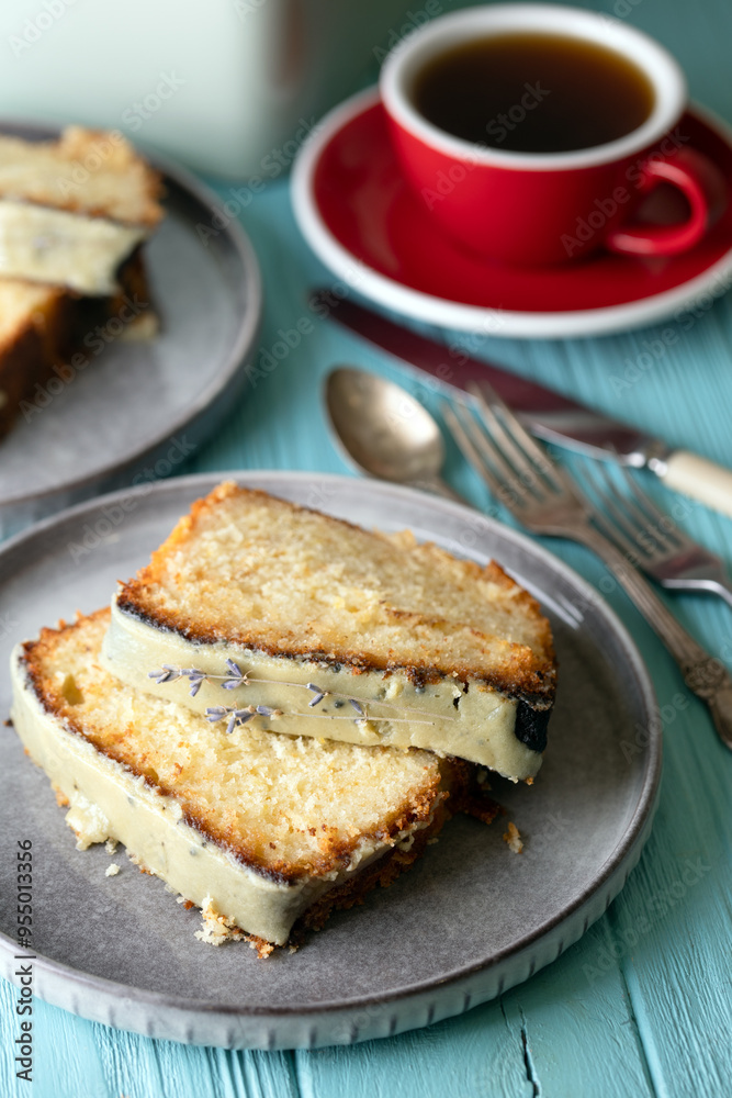 lemon cake with chocolate icing lemon cake with chocolate icing