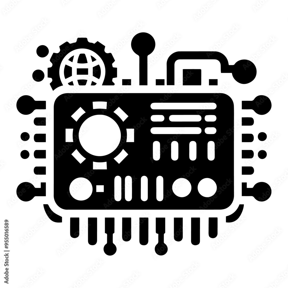 Obraz premium Technology icons, cloud computing icons, Programming icons, Coding icons. 