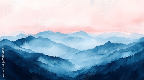 Soft Pastel Abstract Watercolor Background