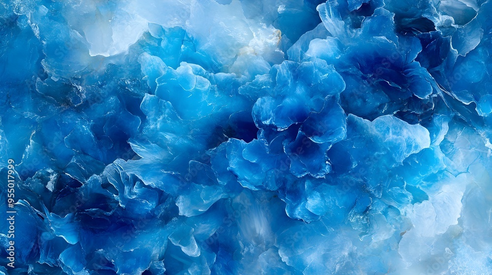 Mesmerizing Floral Frost - Enchanting Frozen Petals Swirling in Icy Wonderland
