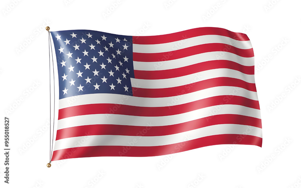 american flag isolated on white american flag isolated on white