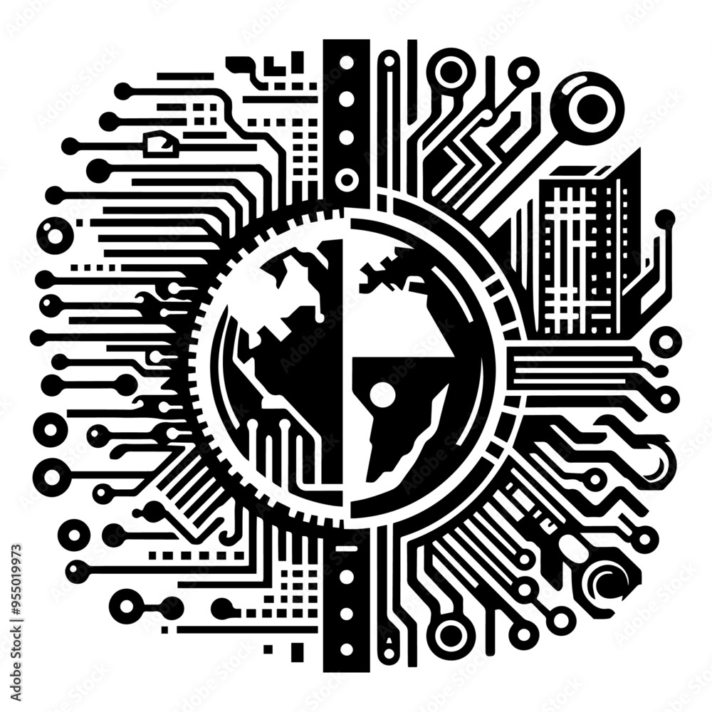 Obraz premium Technology icons, cloud computing icons, Programming icons, Coding icons.