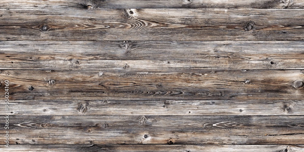 Naklejka premium Rustic Wood Plank Seamless Pattern. Ideal for backgrounds, textures, and rustic-themed designs, this image evokes warmth and natural charm.
