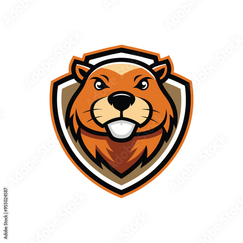 Confident Beaver Shield Logo