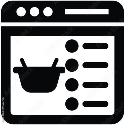 Online shopping, shopping basket, browser icon