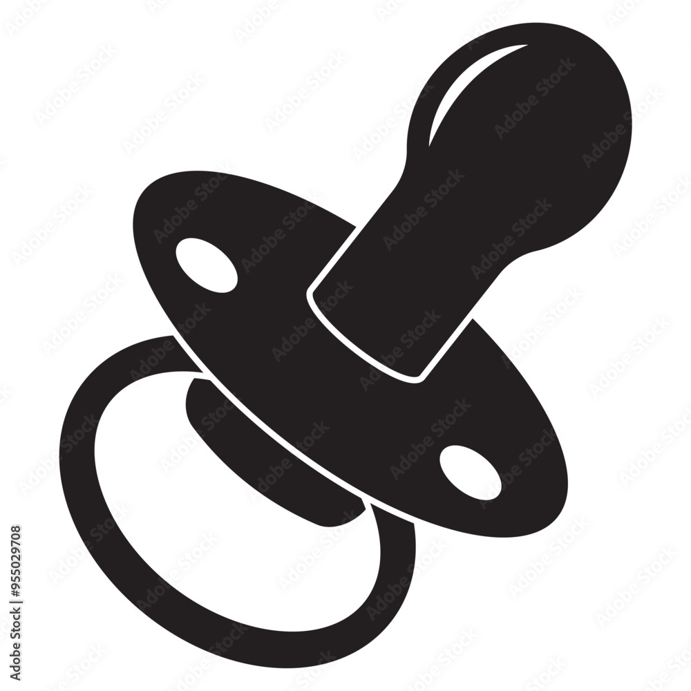 Pacifier editable stroke outline icon isolated on white background flat vector illustration. Pacifier editable stroke outline icon isolated on white background flat vector illustration.