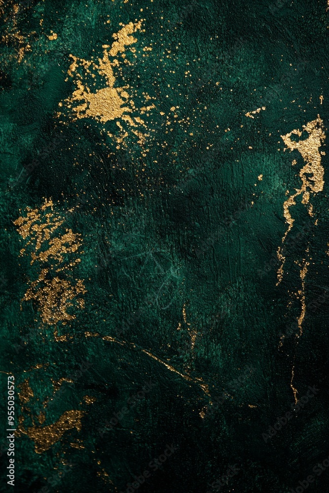 A dark, rich velvet texture in royal emerald green with gold flecks subtly shimmering through. A dark, rich velvet texture in royal emerald green with gold flecks subtly shimmering through.