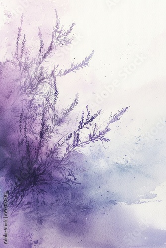 A delicate watercolor wash in shades of lavender and silver, creating a soft and dreamy ambiance. 