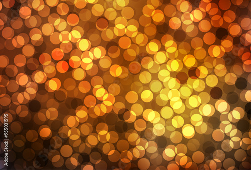 Dark Orange vector background with bubbles.