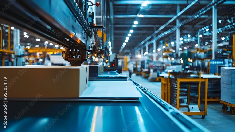 Printing House with Binding Machines Processing Large Volumes of Printed Books and Materials