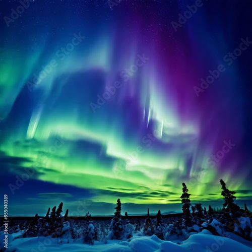 aurora borealis a natural light display in the earths sky predom photo