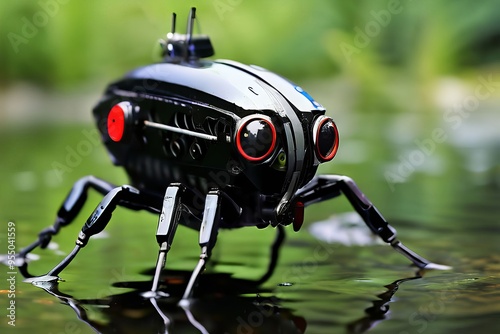 backswimmer aquatic surveillance bot oval shaped robot with long photo