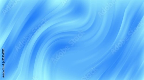 Abstract Flowing Wave Animation with Blue and Sky Blue Gradient Background in 4K