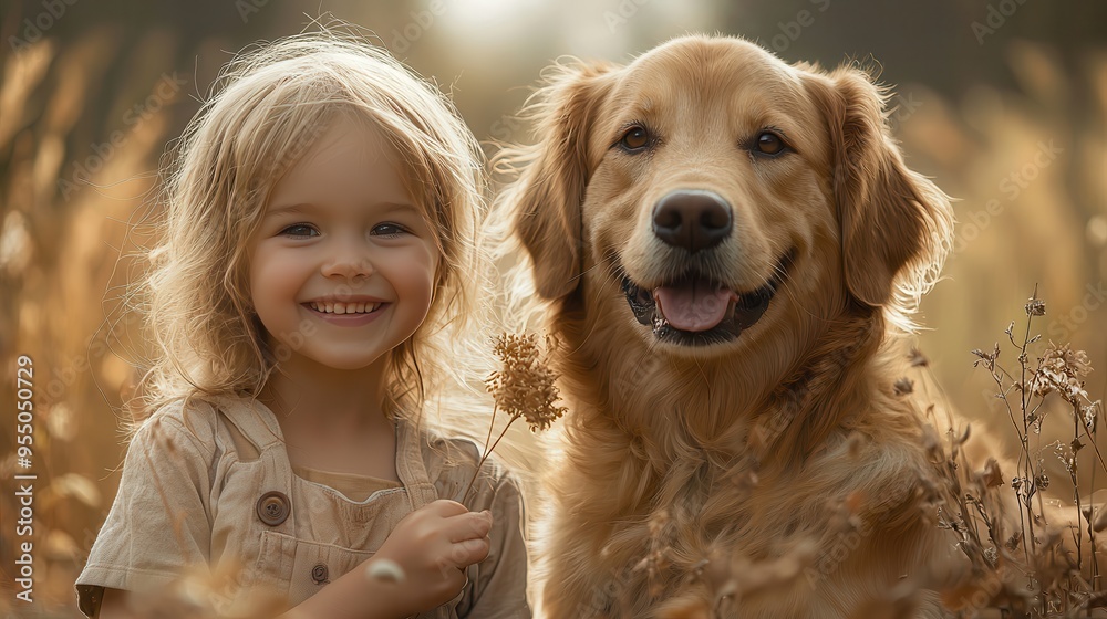 Happy Child Feeding Cute Pet Dog with Joy - Loving Bond Between Child and Dog Happy Child Feeding Cute Pet Dog with Joy - Loving Bond Between Child and Dog