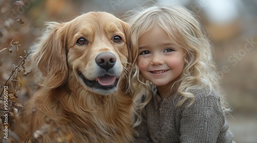 Happy Child Feeding Pet Dog with Joy - Heartwarming Moment of Bonding and Caring