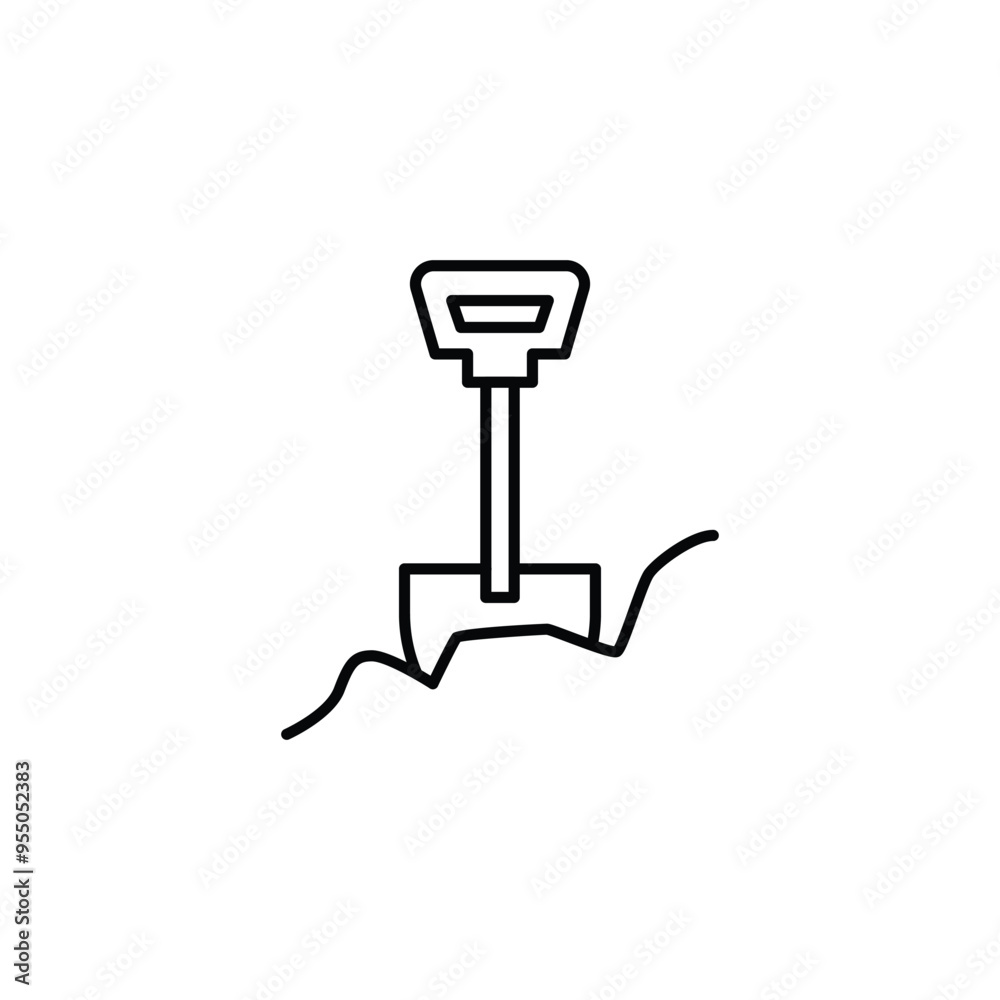 dig outline icon vector design good for web or mobile app dig outline icon vector design good for web or mobile app