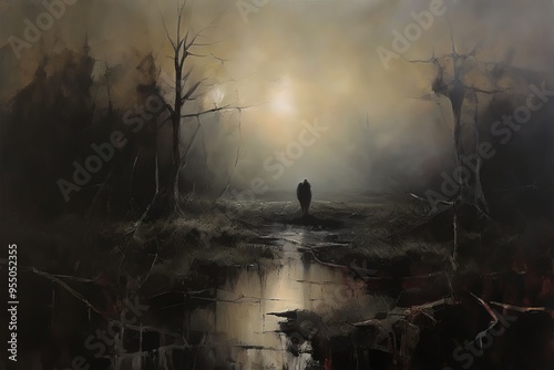 haunting landscape oil paintings these paintings evoke a sense o