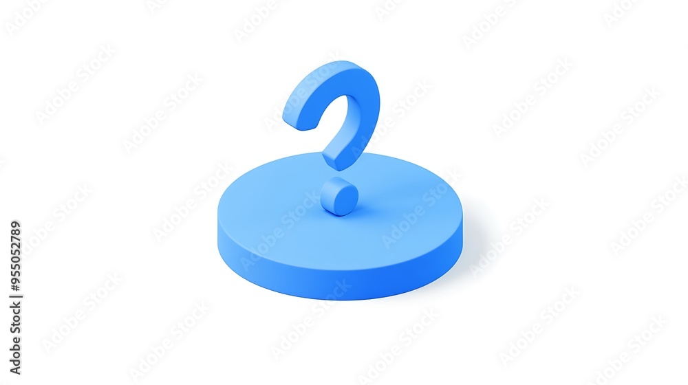 3D Icon of Question Mark in Blue Circle Isolated on White Background - High Resolution Isometric Design 3D Icon of Question Mark in Blue Circle Isolated on White Background - High Resolution Isometric Design