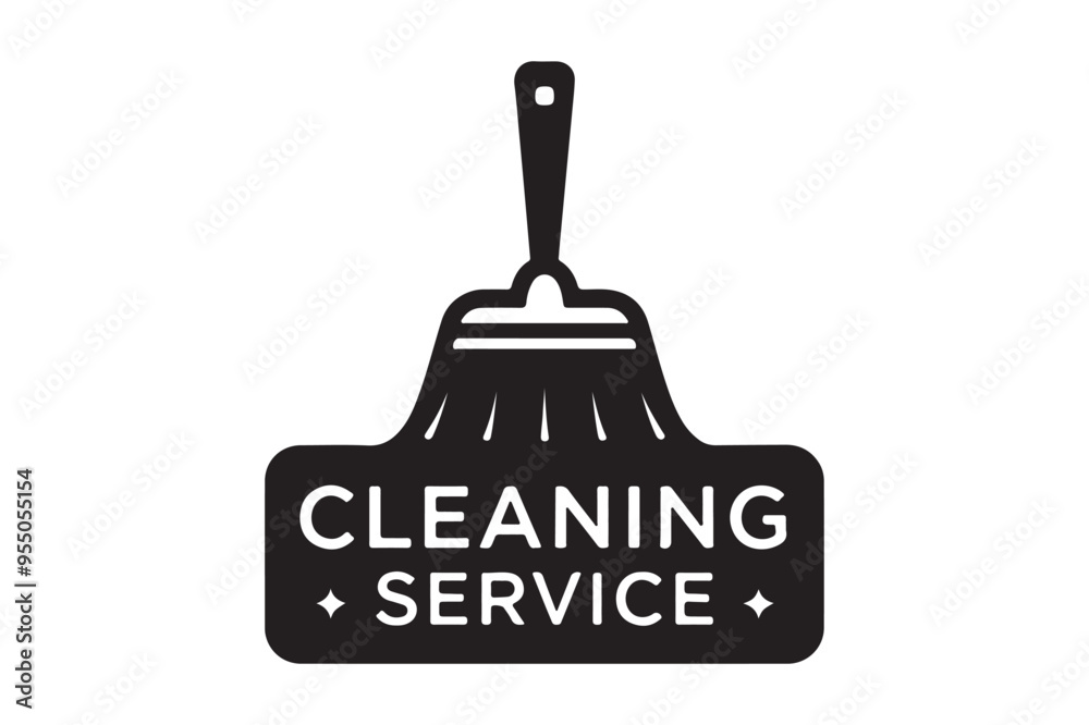 Cleaning service black vector icon isolated on a white background. Cleaning service black vector icon isolated on a white background.
