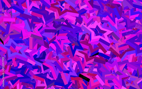 Light Purple, Pink vector template with sky stars.