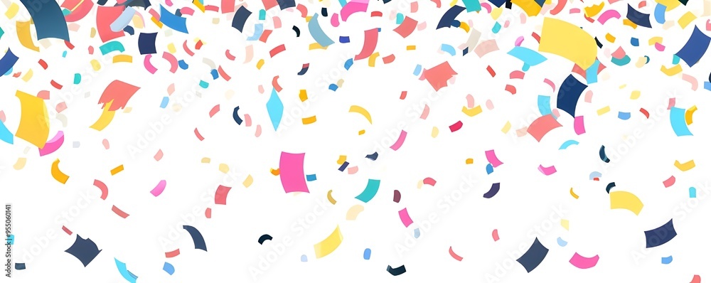 Obraz premium confetti, vector illustration on a white background.