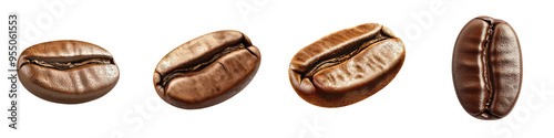 Close-up view of assorted coffee beans showcasing their rich texture and color, perfect for coffee lovers and culinary uses. photo