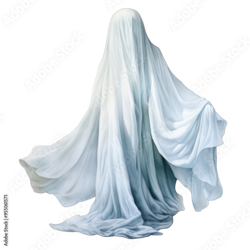 A Ghostly Figure Covered in a White Sheet