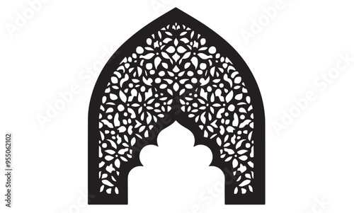 Islamic Mosque black silhouette 