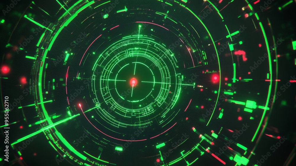The future of submarine radar, radar sonar with objects on the map, and a futuristic HUD navigational monitor. The future of submarine radar, radar sonar with objects on the map, and a futuristic HUD navigational monitor.