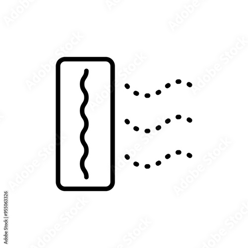 Air Filter Vector Line Icon. Contains such Icons as Purifier. Car air filter. Bacterial filter vector symbol. Dust particle purify filter layers sign.