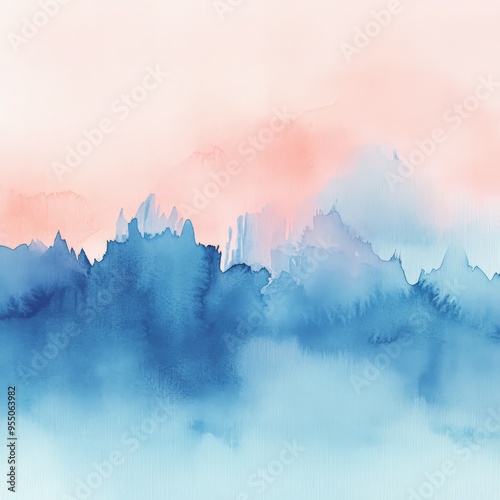 Soft Pastel Abstract Watercolor Background