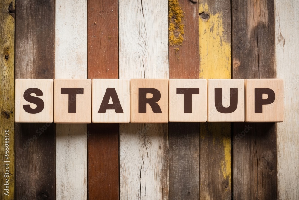 Wooden blocks with the word startup, business and innovation concept, wooden background. Wooden blocks with the word startup, business and innovation concept, wooden background.