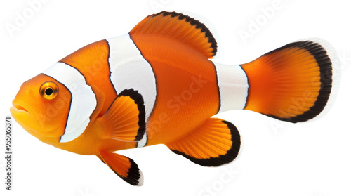 PNG Common clownfish animal white background pomacentridae.