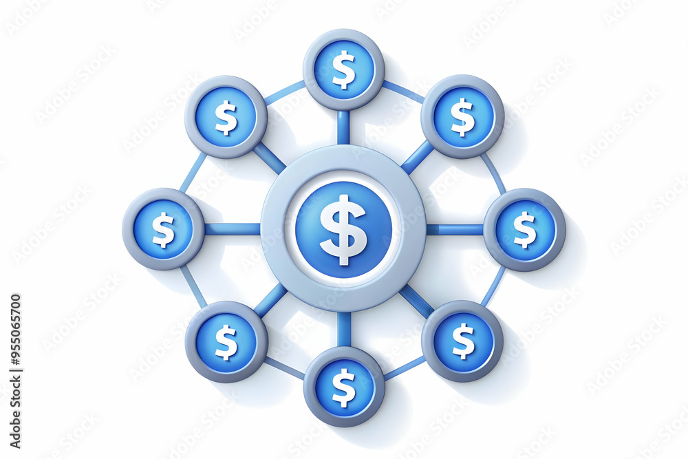 AI Automation with Budget Control Symbol Concept - 3D Vector Illustration Showing Efficiency in Financial Budget Management AI Automation with Budget Control Symbol Concept - 3D Vector Illustration Showing Efficiency in Financial Budget Management