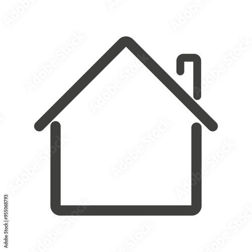 Property line icon. House icon. Property icon.