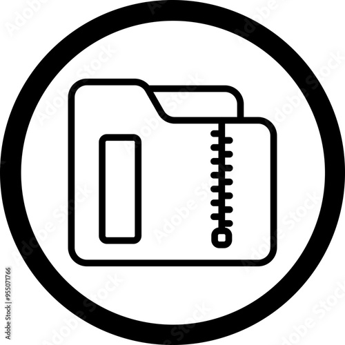 Compressed Folder Vector Icon Design