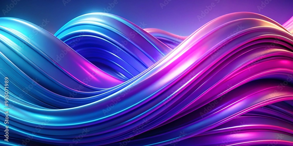 Colorful abstract waves of blue and purple light swirl gracefully against a dark background in a modern digital art composition Colorful abstract waves of blue and purple light swirl gracefully against a dark background in a modern digital art composition