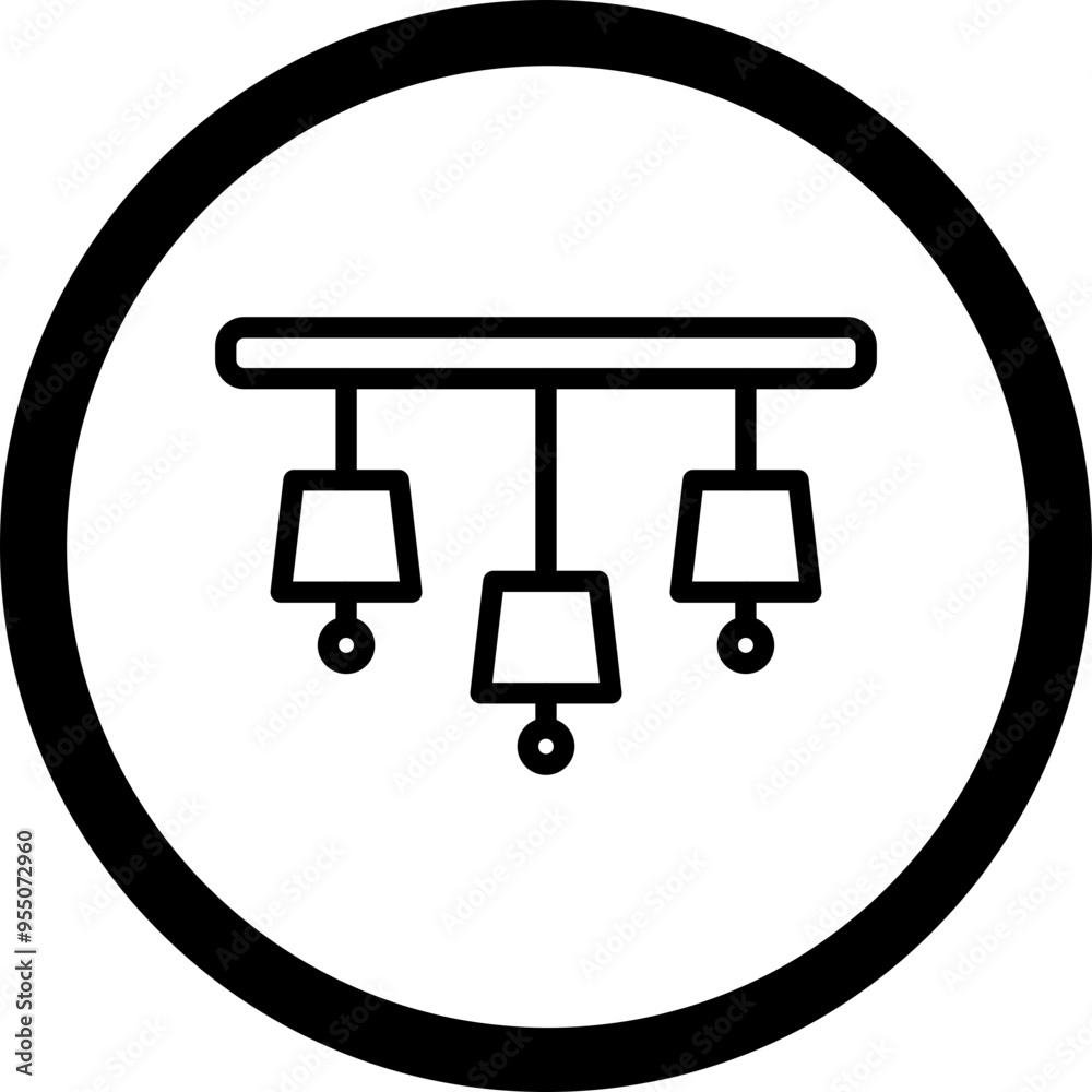 Chandelier Vector Icon Design Chandelier Vector Icon Design